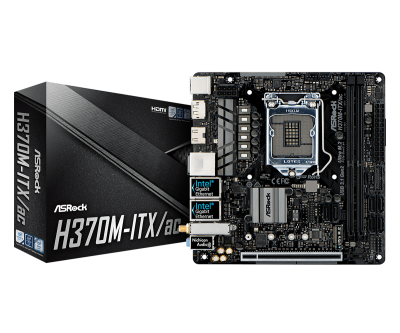 Материнская плата ASRock H370M-ITX/AC LGA1151 H370 2xDDR4 6xSATA3 2xHDMI 1xDP 2xRG45 WiFi mini- ATX