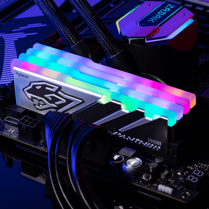 Оперативная память 32GB 5200MHz DDR5 Apacer Panther RGB UDIMM PC5-41600 AH5U32G52C5229BAA-1