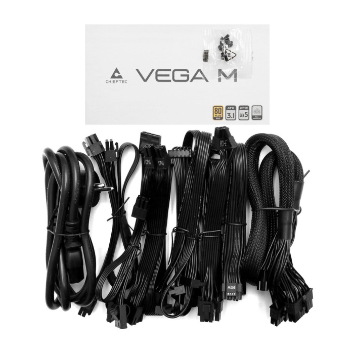 Power supply ATX Chieftec Vega M, PPG-1000-C, 1000W, 80Plus Gold, modular, ATX3.1