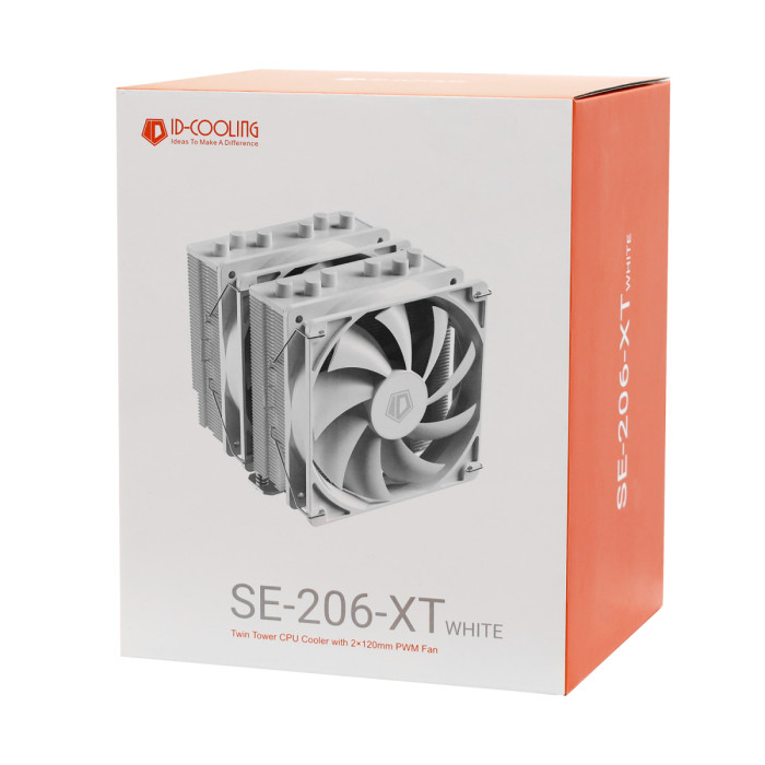 Cooler ID-Cooling, for S1700/1200/2066/2011/115x/AMD SE-206-XT White, 250W, 700-1800rpm, 4pin