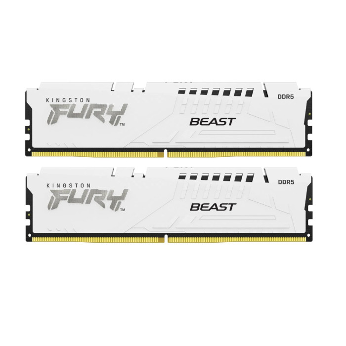 DIMM DDR5 32 GB kit <6000MHz> Kingston Fury Beast RGB, KF560C36BWE2K2-32, (2x16GB) CL40, white