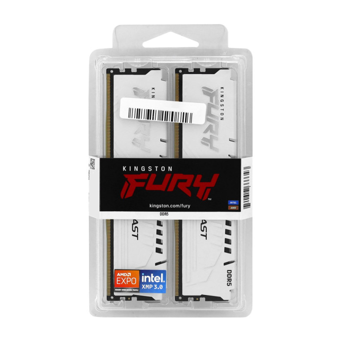 DIMM DDR5 32 GB kit <6000MHz> Kingston Fury Beast (AMD+Intel), KF560C36BWE2K2-32, (2x16GB), white