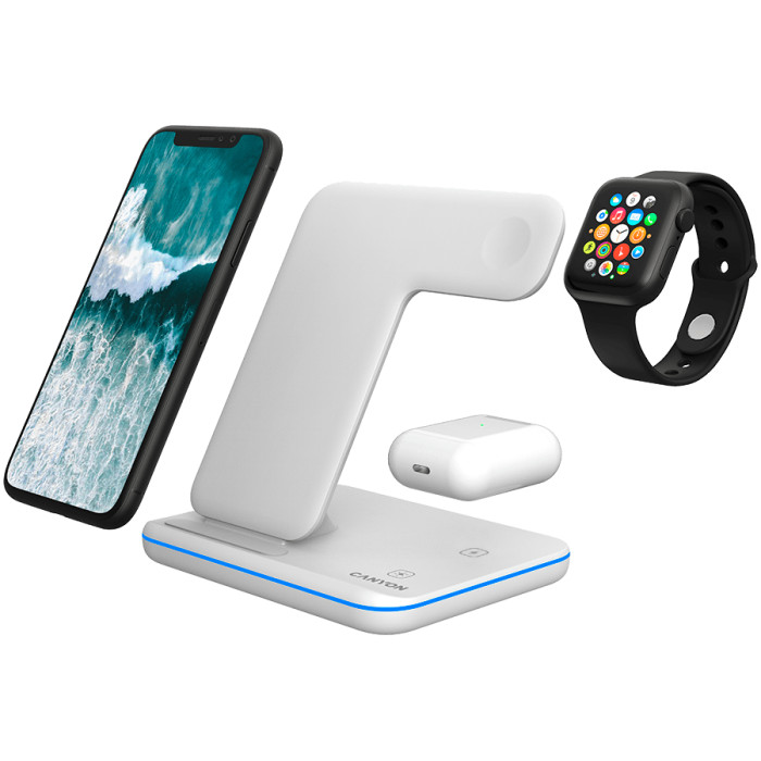 CANYON wireless charger WS-303 15W 3in1 White