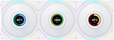 Вентиляторы для корпуса Lian Li UNI FAN TL LCD 120 ARGB 3x120mm with Controller White 12TLLCD3W