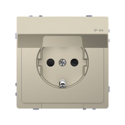 Розетка мех-м MERTEN MTN2314-6033 D-Life 16А с крышкой IP44 сахара