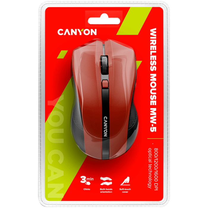 CANYON mouse MW-5 Wireless Red