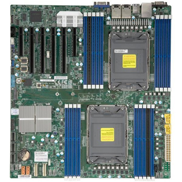Supermicro main board server MBD-X12DPI-NT6-O E-ATX, Dual Socket LGA-4189, Intel C621A, 2 PCI-E 4.0 x8, 4 PCI-E 4.0 x16,2 PCI-E 4.0 NVMe x8 Internal Port(s), 2 VGA, Intel C621A controller for 14 SATA3 (6 Gbps) ports; RAID 0,1,5,10