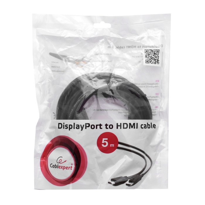 Cable SVGA, DisplayPort to DisplayPort, 7.5м, Cablexpert CC-DP2-7.5M, DP v1.2, black
