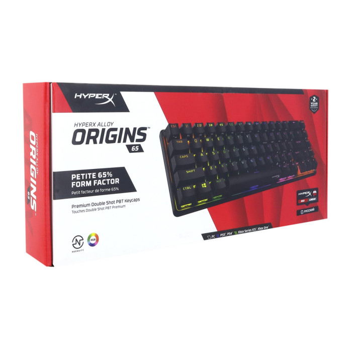 KeyBoard  USB, HyperX Alloy Origins 65, 4P5D6AX, mechanical, RGB, black