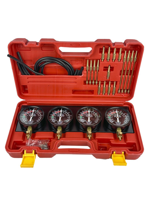 Манометры для регулировки и синхронизации карбюраторов в комплекте с адаптерами (в кейсе) A1-MZ101 MZ101