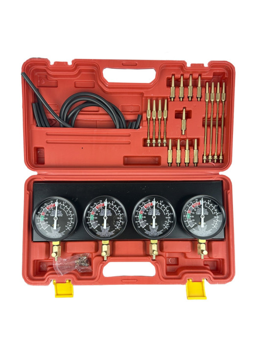 Манометры для регулировки и синхронизации карбюраторов в комплекте с адаптерами (в кейсе) A1-MZ101 MZ101