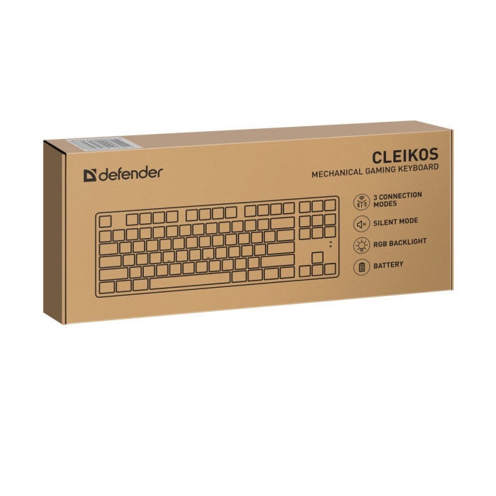 KeyBoard  USB, Defender Cleikos GK-135 RU, Black, (45135)