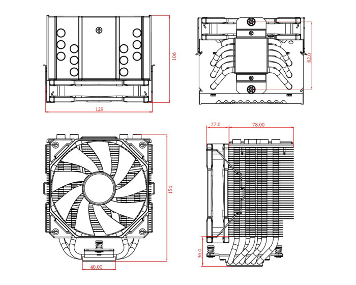 Вентилятор для процессора ID-COOLING SE-226-XT BLACK