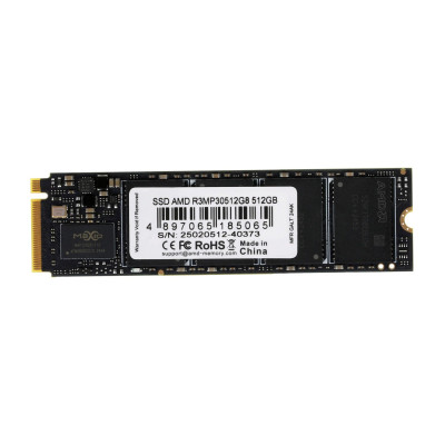 SSD M.2 PCIe  512 GB AMD Radeon R3, R3MP30512G8, PCIe 3.0 x4, NVMe 1.3