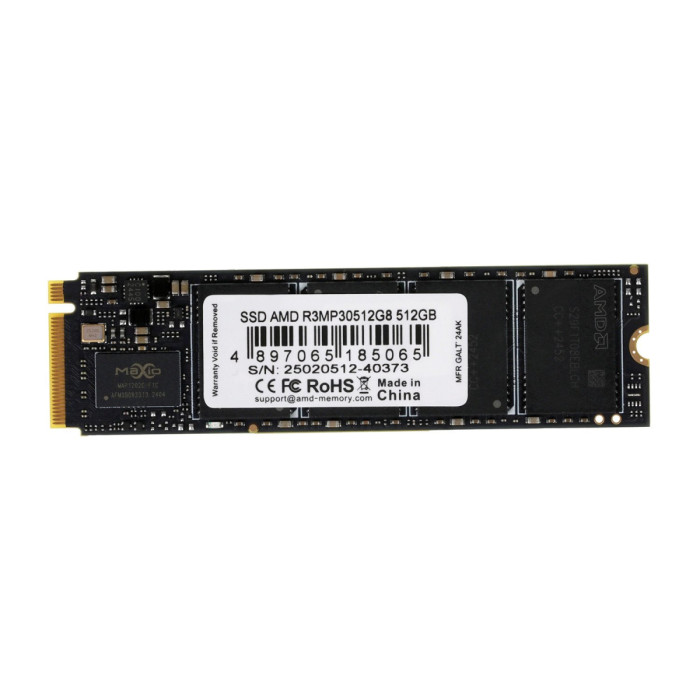 SSD M.2 PCIe  512 GB AMD Radeon R3, R3MP30512G8, PCIe 3.0 x4, NVMe 1.3