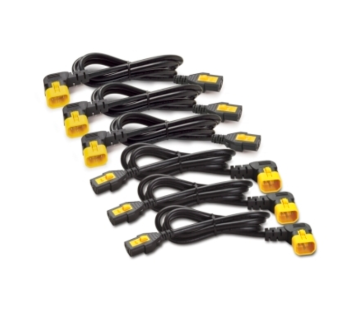 Power Cord Kit (6 ea), Locking, C13 to C14 (90 Degree), 1.8m