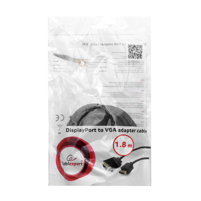 Cable SVGA, DisplayPort to D-Sub (VGA), 1.8m, Cablexpert CCP-DPM-VGAM-6