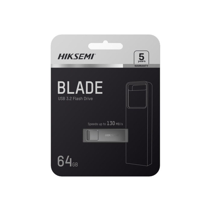 USB flash  64GB HikSemi, HS-USB-E301 64G U3, USB 3.0, grey