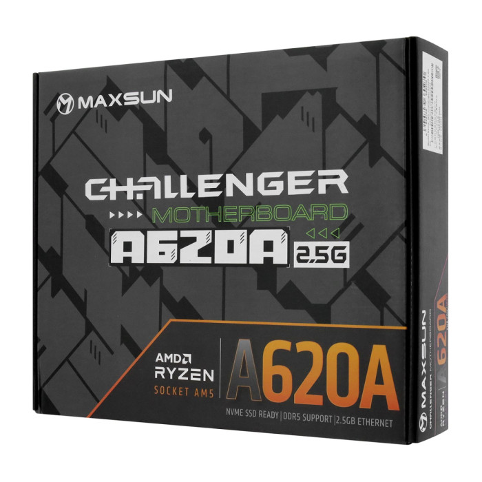 MB Socket AM5, MATX, AMD A620 (VGA+HDMI) MaxSun A620A 2.5G, 2DDR5, 2PCIx16,PCIx1