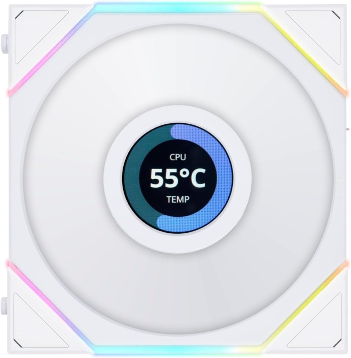 Вентилятор для корпуса Lian Li UNI FAN TL LCD 120 Reverse Blade ARGB 120mm White 12RTLLCD1W