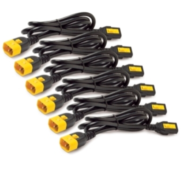 Power Cord Kit (6 ea), Locking, C13 to C14, 0.6m