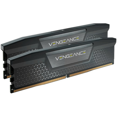 Corsair DDR5, 6000MT/s 32GB 2x16GB DIMM, Unbuffered, 40-40-40-77, Std PMIC, XMP 3.0, VENGEANCE DDR5 Black Heatspreader, Black PCB, 1.35V
