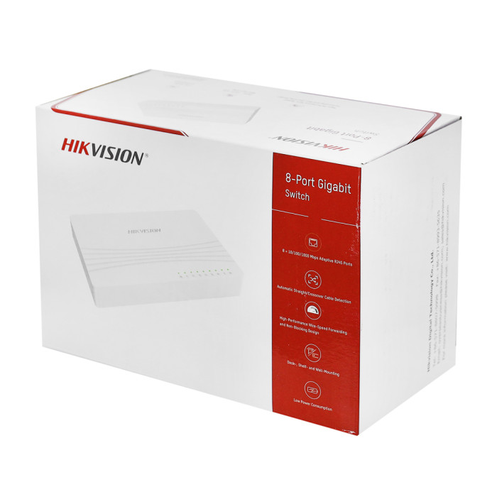 Switch  8 port 10/100/1000M Hikvision DS-3E0508D-E, desktop