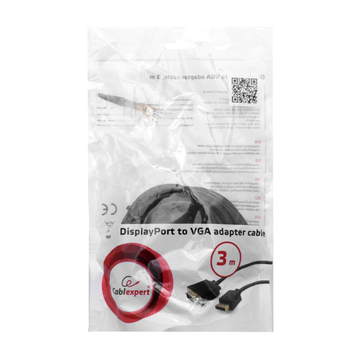 Cable SVGA, DisplayPort to D-Sub (VGA), 3m, Cablexpert CCP-DPM-VGAM-10