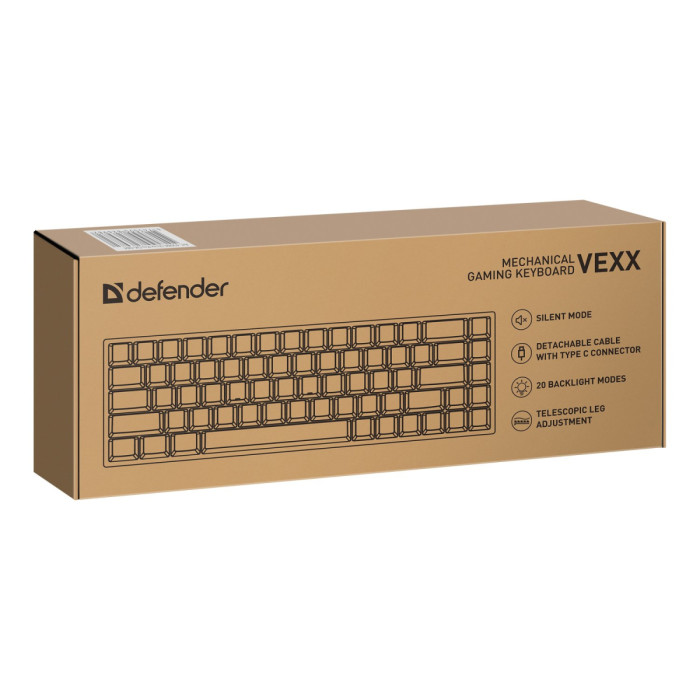KeyBoard  USB, Defender Vexx Pro GK-084 RU, White-green, (45084)