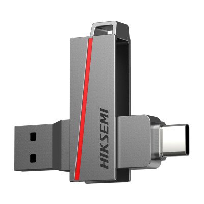 USB flash  64GB HikSemi, HS-USB-E307C 64G U3, USB 3.0, DUAL SLIM USB (Type-A+Type-C)
