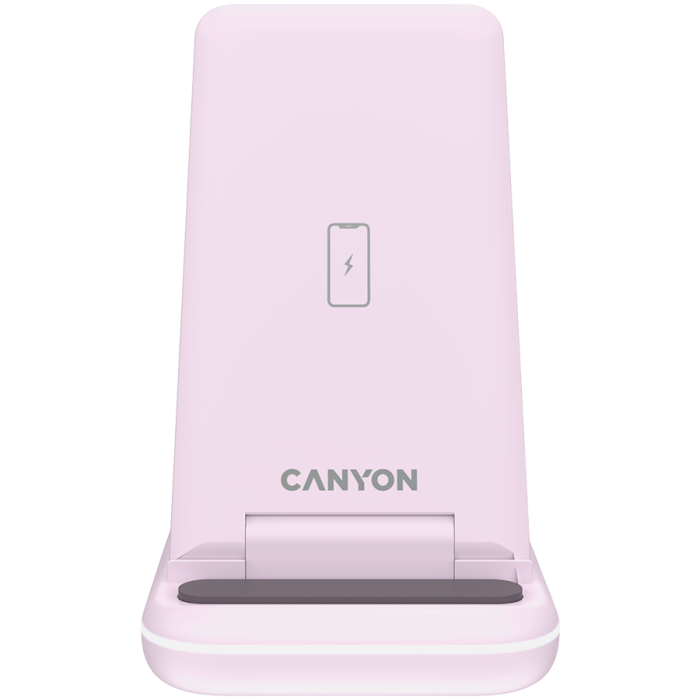 CANYON wireless charger WS-304 15W 3in1 Iced Pink