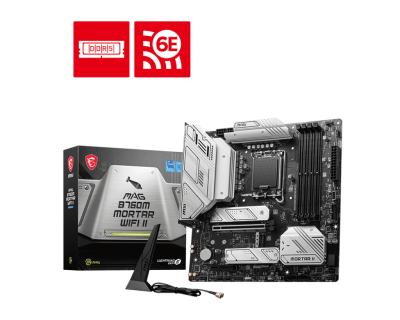 Материнская плата MSI MAG B760M MORTAR WIFI II, LGA1700 4xDDR5 4xSATA3 RAID 3xM.2 HDMI DP mATX