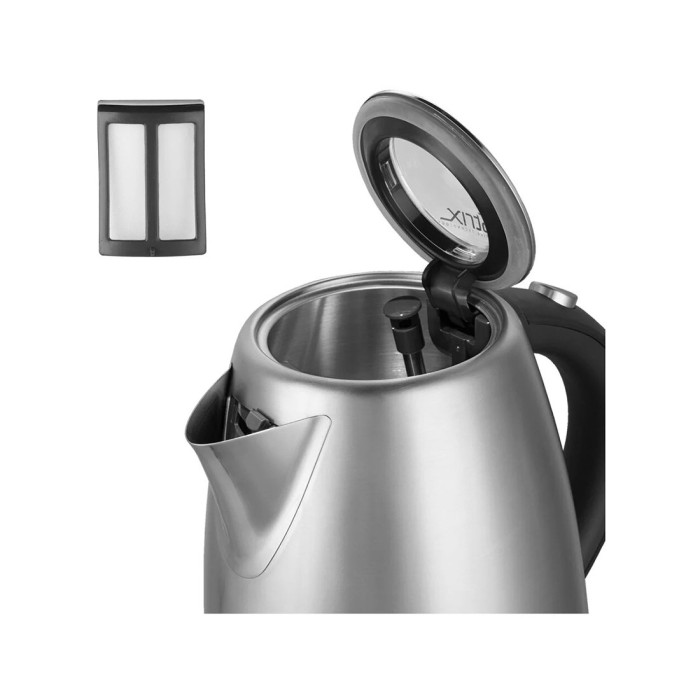 Чайник электрический, Redmond, RK-M172, Объем 1.7 л, Мехпническое управление, Автоотключение, Отсек для шнура электропитания, Мощность 2100 Вт, Серебристый