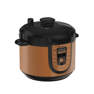 Мультиварка, Moulinex, CE5A0F32, Объем 5л, Кнопочное управление, 21 программа, Поддержание температуры, Отложенный старт, Теновый нагрев, Мощность 1000 Вт, Бронзовый/черный