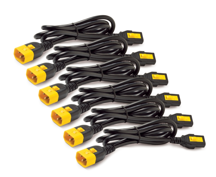 Power Cord Kit (6 ea), Locking, C13 to C14, 1.2m