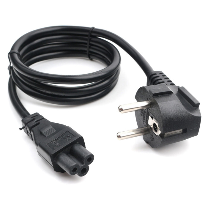 Cable power, Cablexpert PC-186-ML12-1M, Schuko - C5 (ноутбук), 3 pin, 1м,  black