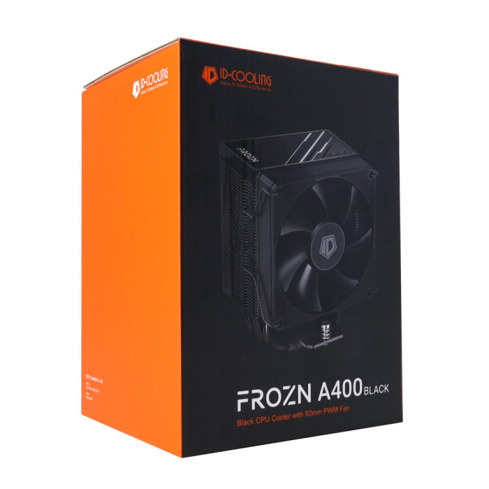 Cooler ID-Cooling, for S1851/1700/1200/115x/AMD, FROZN A400 BLACK, 180W, 500-2000rpm, 4pin