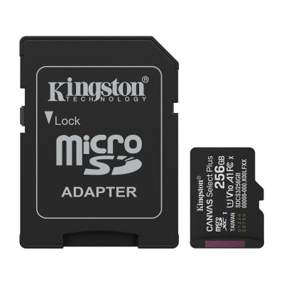 MemoryCard microSDXC 256GB, Kingston SDCS3/256GB, Class 10, + adapter SD