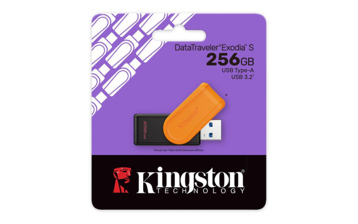 Флэш-накопитель Kingston 256Gb USB3.2 Gen1 Data Traveler Exodia S (Black+Orange)