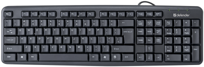 Клавиатура Defender Element HB-520 B (Черный), USB, ENG/RUS/KAZ,стандарт