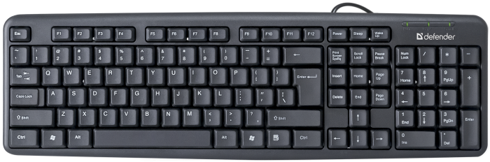 Клавиатура Defender Element HB-520 B (Черный), USB, ENG/RUS/KAZ,стандарт