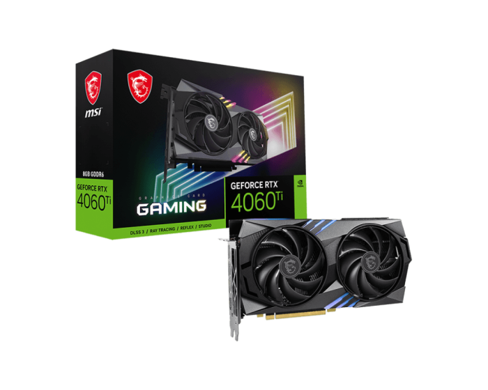 Видеокарта MSI GeForce RTX 4060TI GAMING X  8G, GDDR6 HDMI 3xDP RTX 4060 TI GAMING X 8G