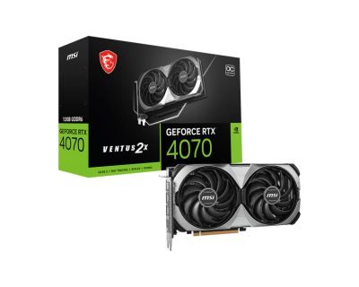Видеокарта MSI GeForce RTX 4070 VENTUS 2X E1 12G OC, 12G GDDR6X 192bit 1xHDMI 3xDP