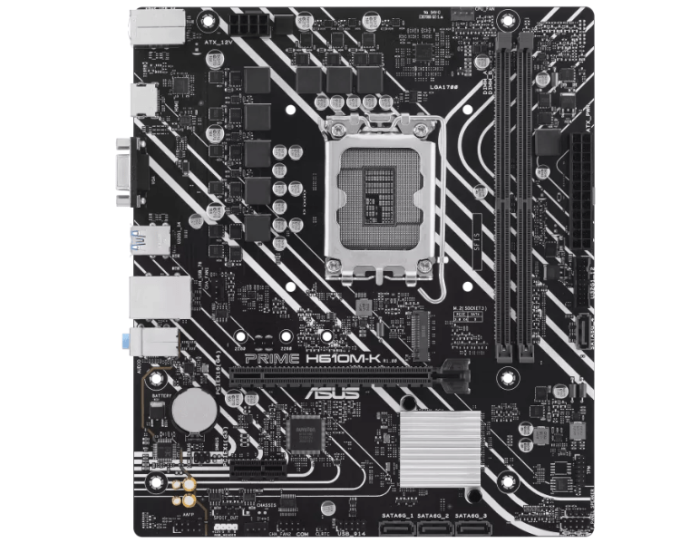 Материнская плата ASUS PRIME  H610M-K, LGA1700 2xDDR5 4xSATA3 M.2 VGA HDMI mATX