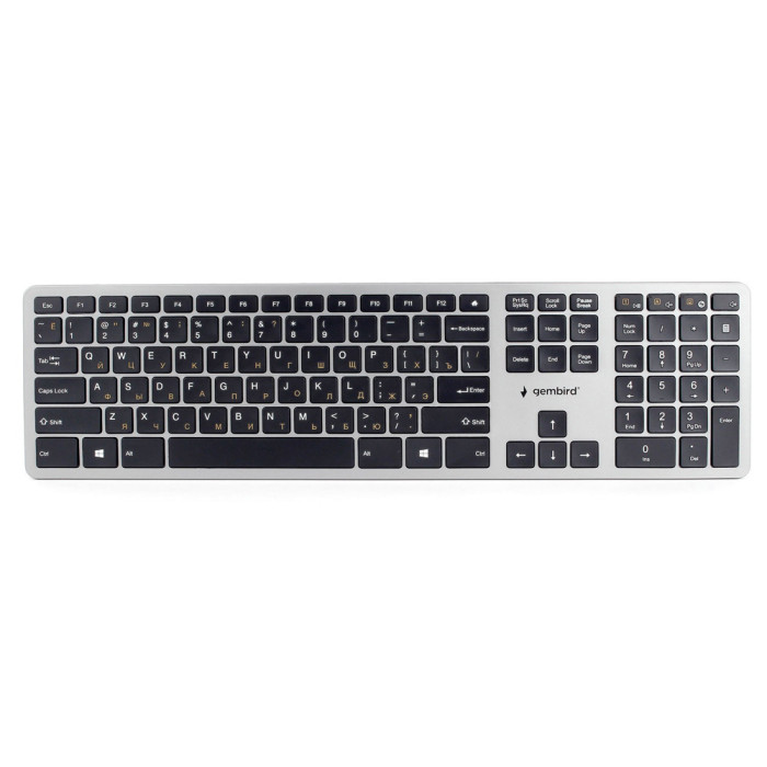 KeyBoard  USB, Gembird KBW-3, wireless, 2AAA, gray