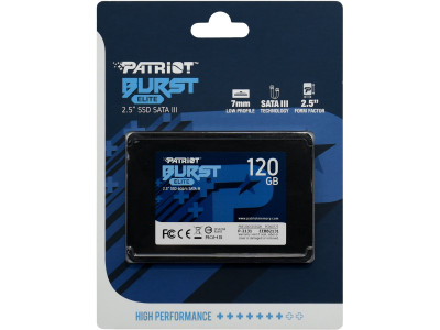 SSD SATA  120 GB Patriot Burst, PBE120GS25SSDR, 7mm, SATA 6Gb/s