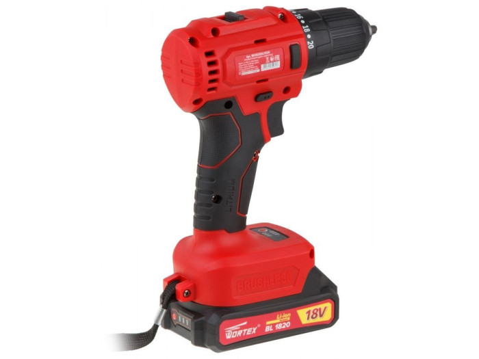Аккум. дрель-шуруповерт WORTEX BD 2025 DLi в чем. ALL1 БЕСЩЕТ, 18 В, 50 Н*м, 2х2 А*ч, БЗП 10 мм