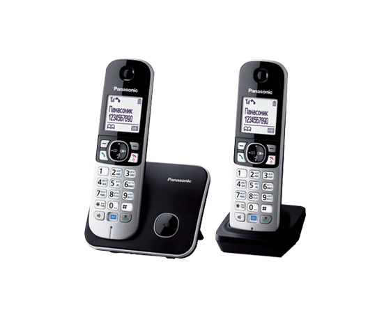 Радиотелефон PANASONIC KX-TG6812 (RUB) Черный