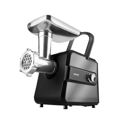 Мясорубка, Centek, CT-1623, 2000W, 2 кг*мин, Реверс, Стальной коннектор, 2 диска, 2 насадки