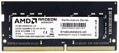 Оперативная память для ноутбука  8Gb DDR4 2133MHz AMD Radeon R7 Series R748G2133S2S-U Retail